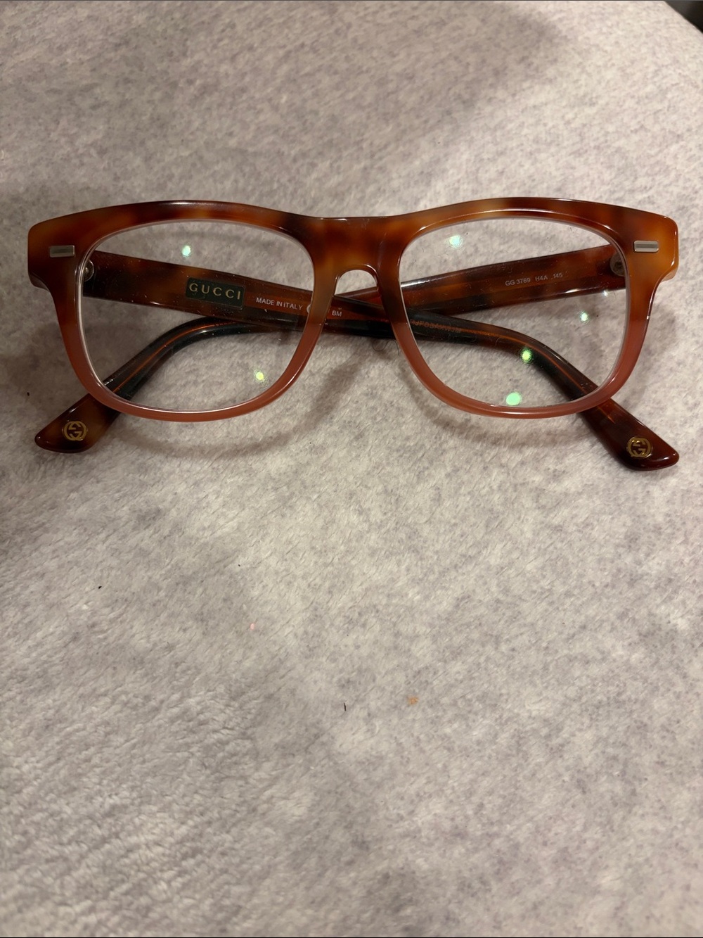 Gucci Tortoiseshell Square Optical Glasses - Amber Brown